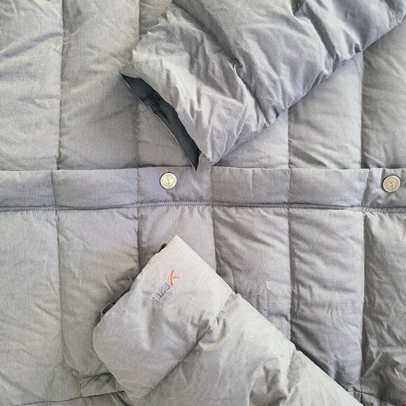 yeti Germany Puffer Down Long Jacket Gray Men's size XL - Picture 10 of 12